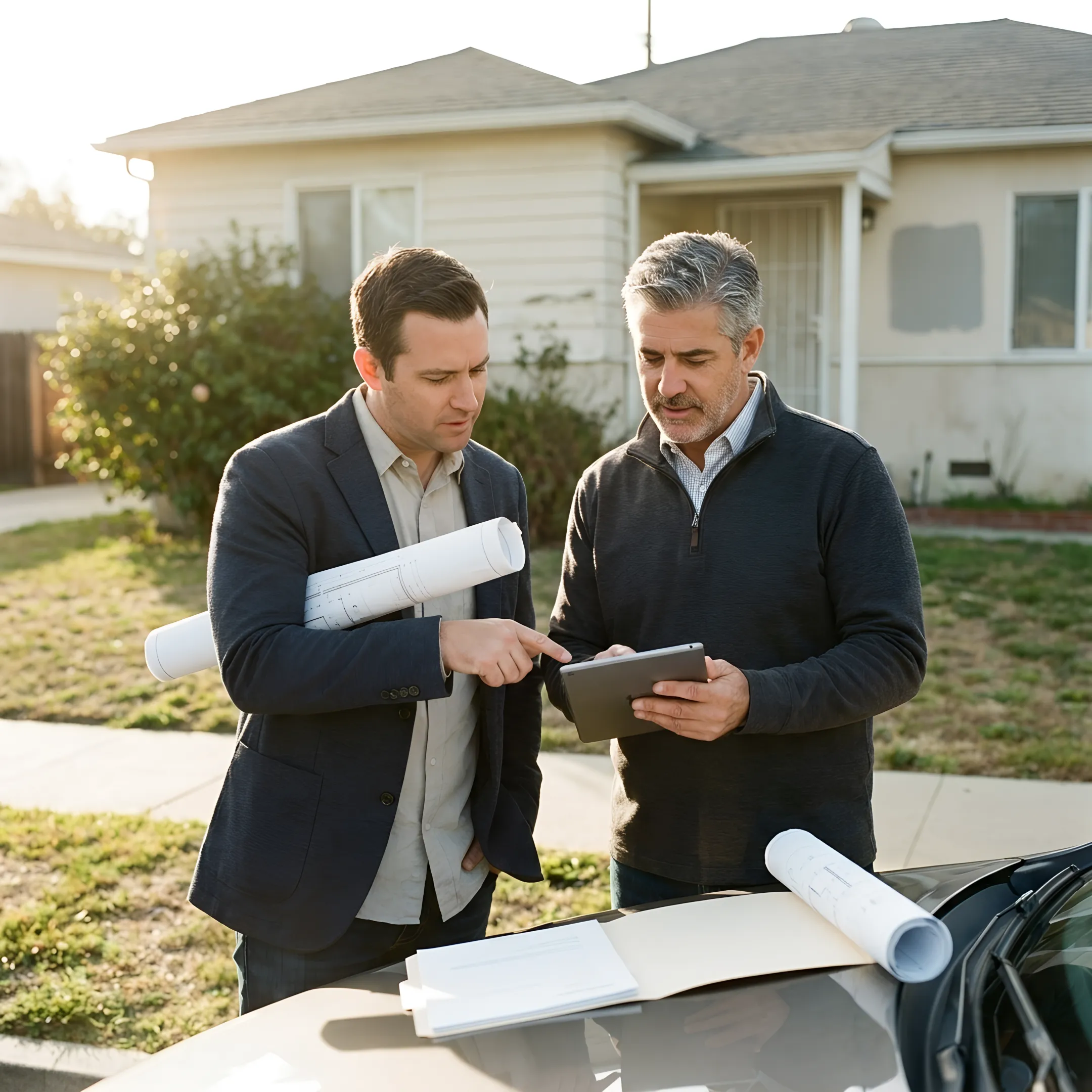 San Diego investor reviewing a renovation property