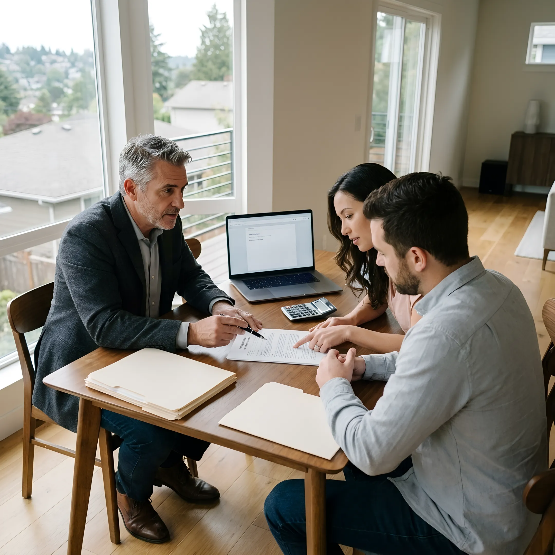 Loan officer reviewing mortgage options with a San Diego homebuyer