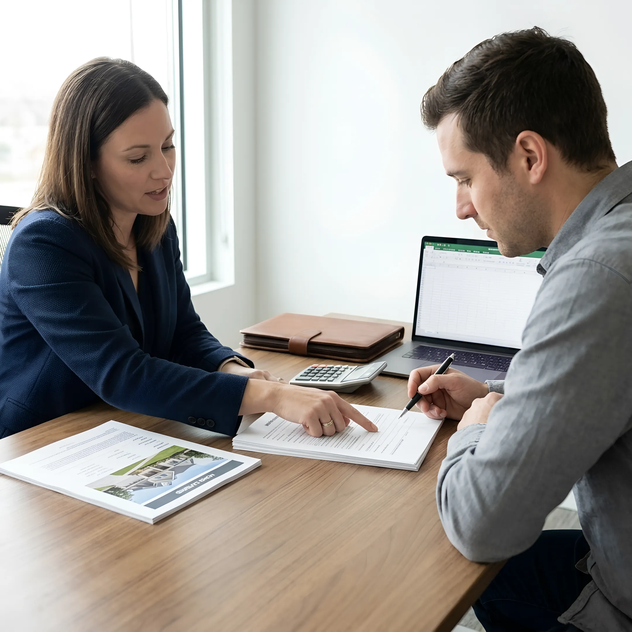 Homebuyer reviewing conventional mortgage options