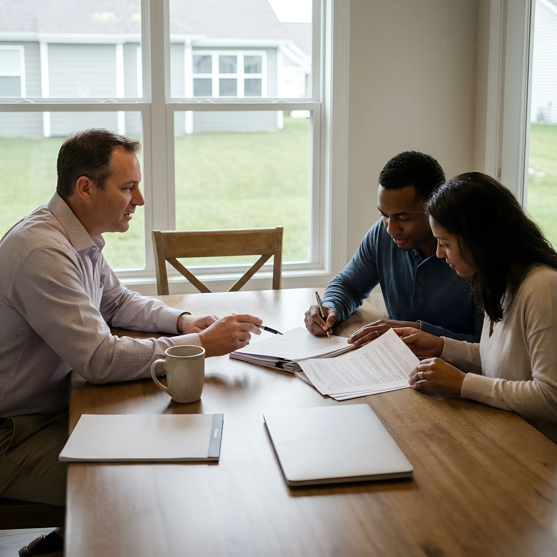 California homebuyers reviewing mortgage options