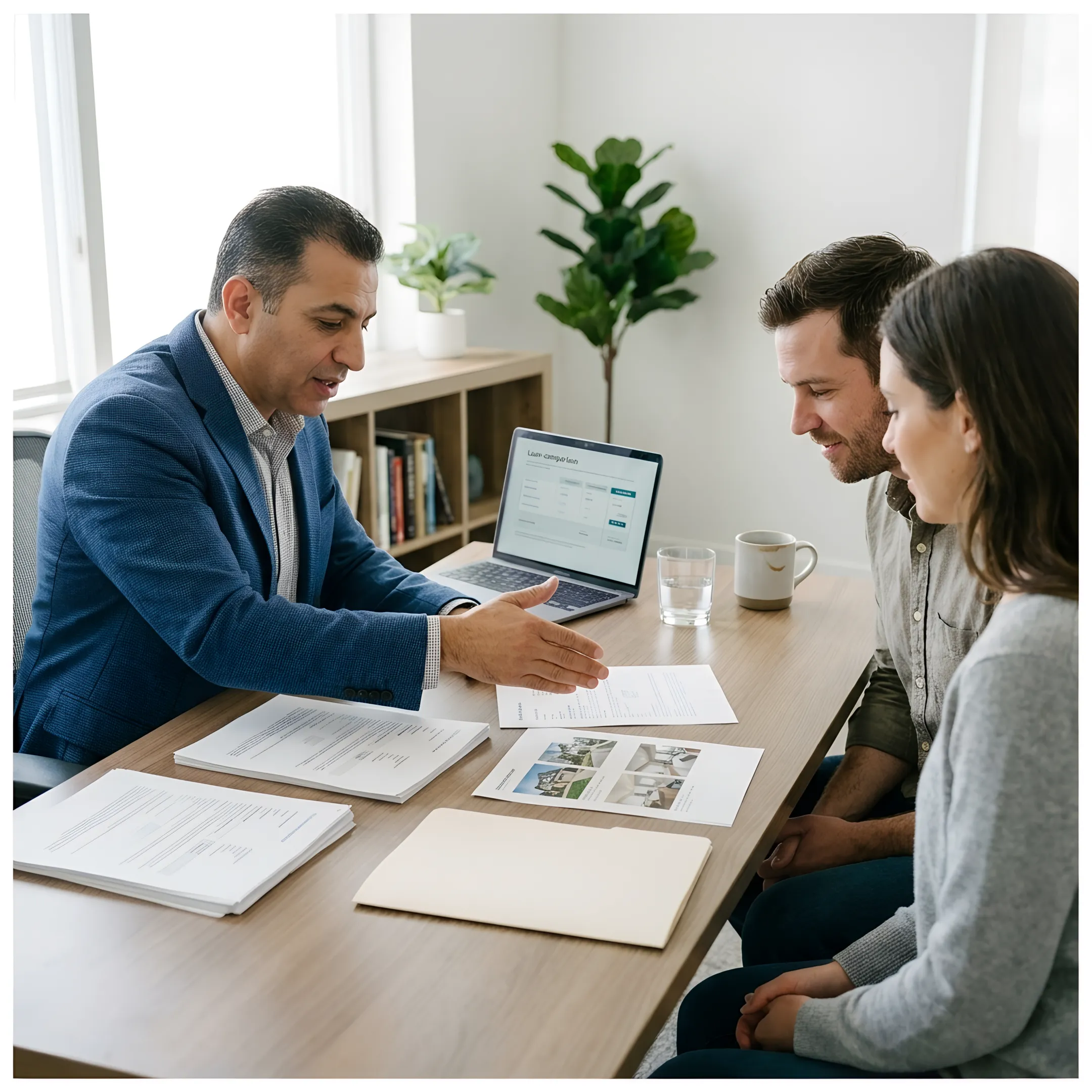 Loan officer reviewing mortgage options with San Jose homebuyers