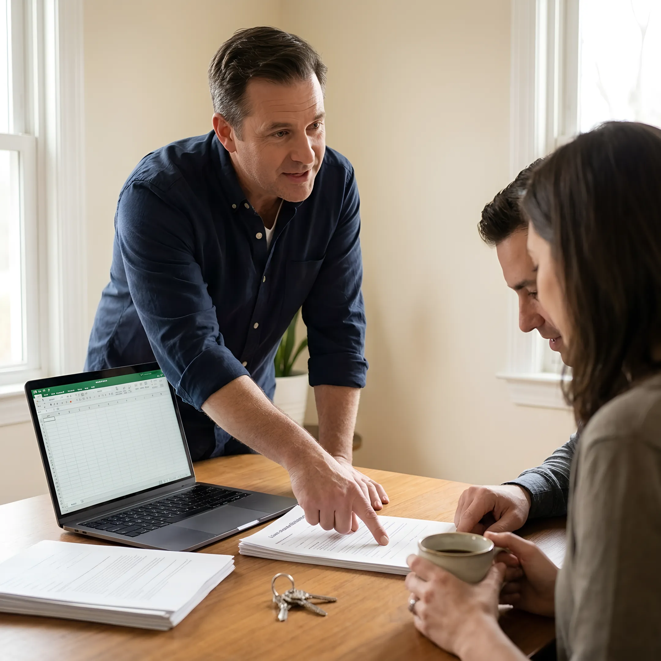 San Diego homebuyers discussing mortgage options