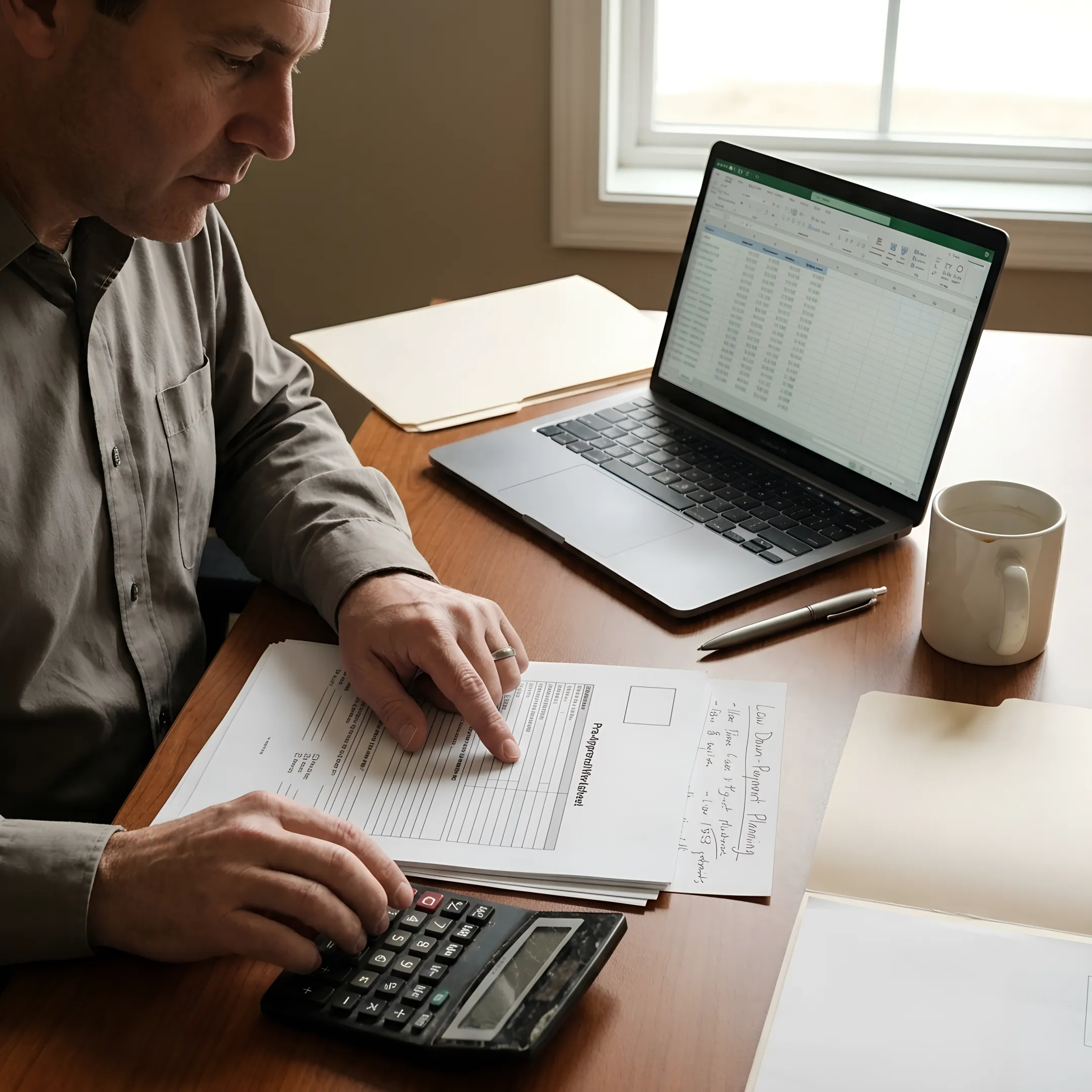 Loan officer reviewing first-time homebuyer documents