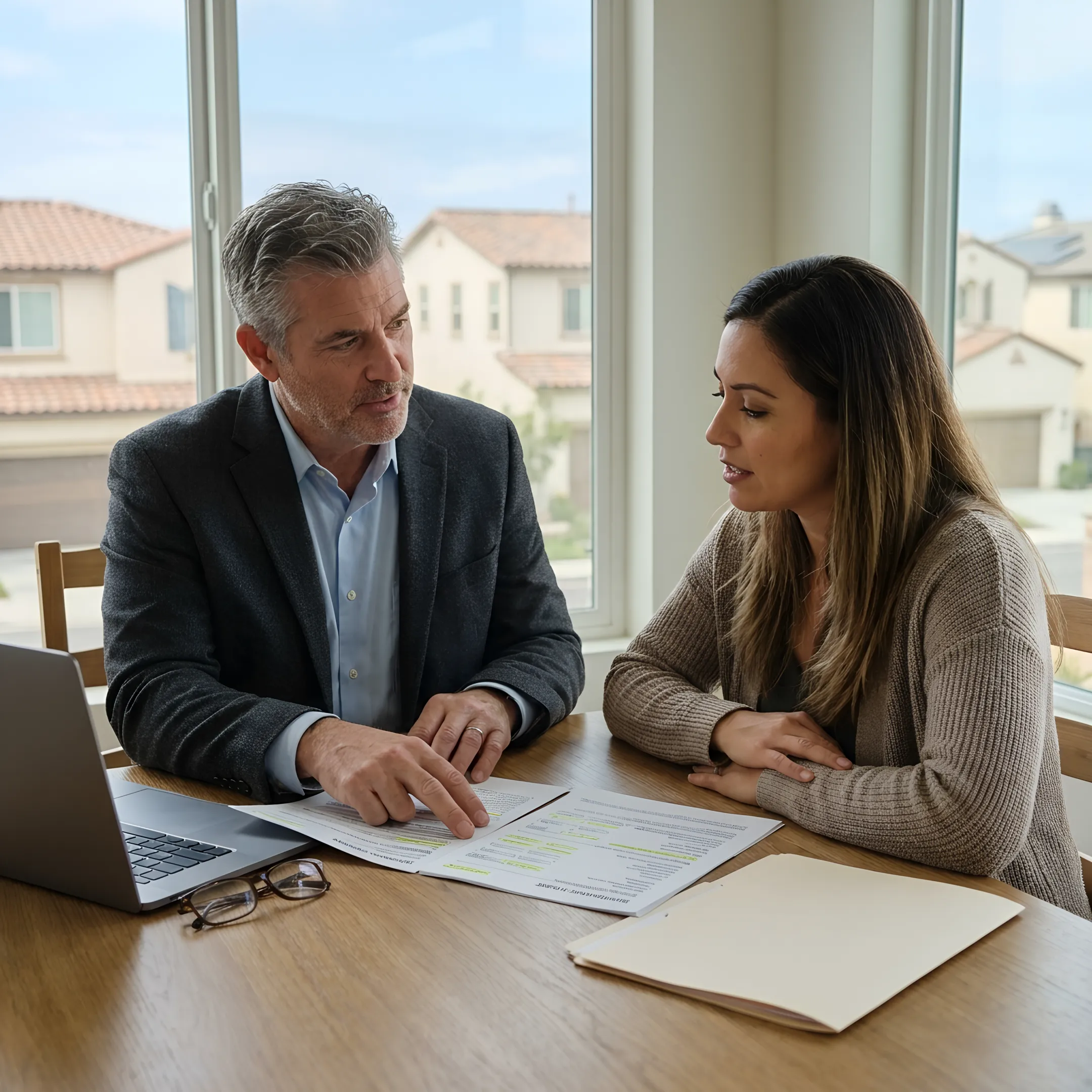 San Diego homeowner reviewing mortgage refinance options