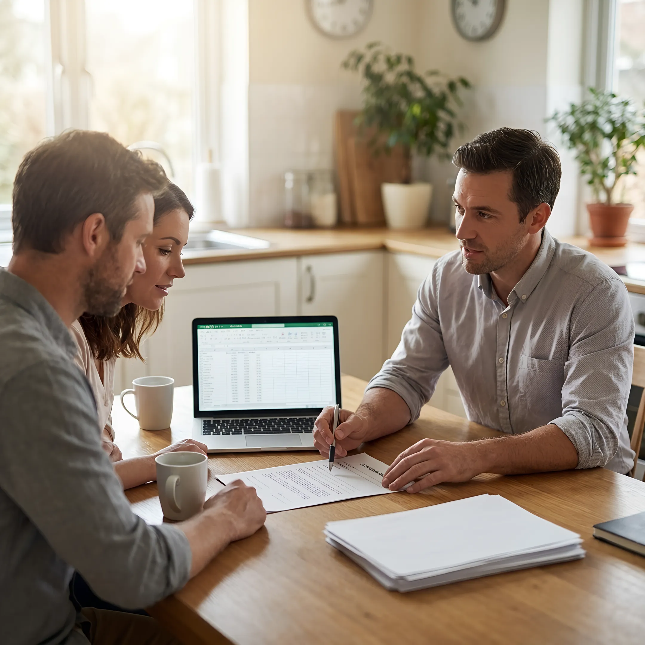 Sacramento borrowers reviewing home loan documents