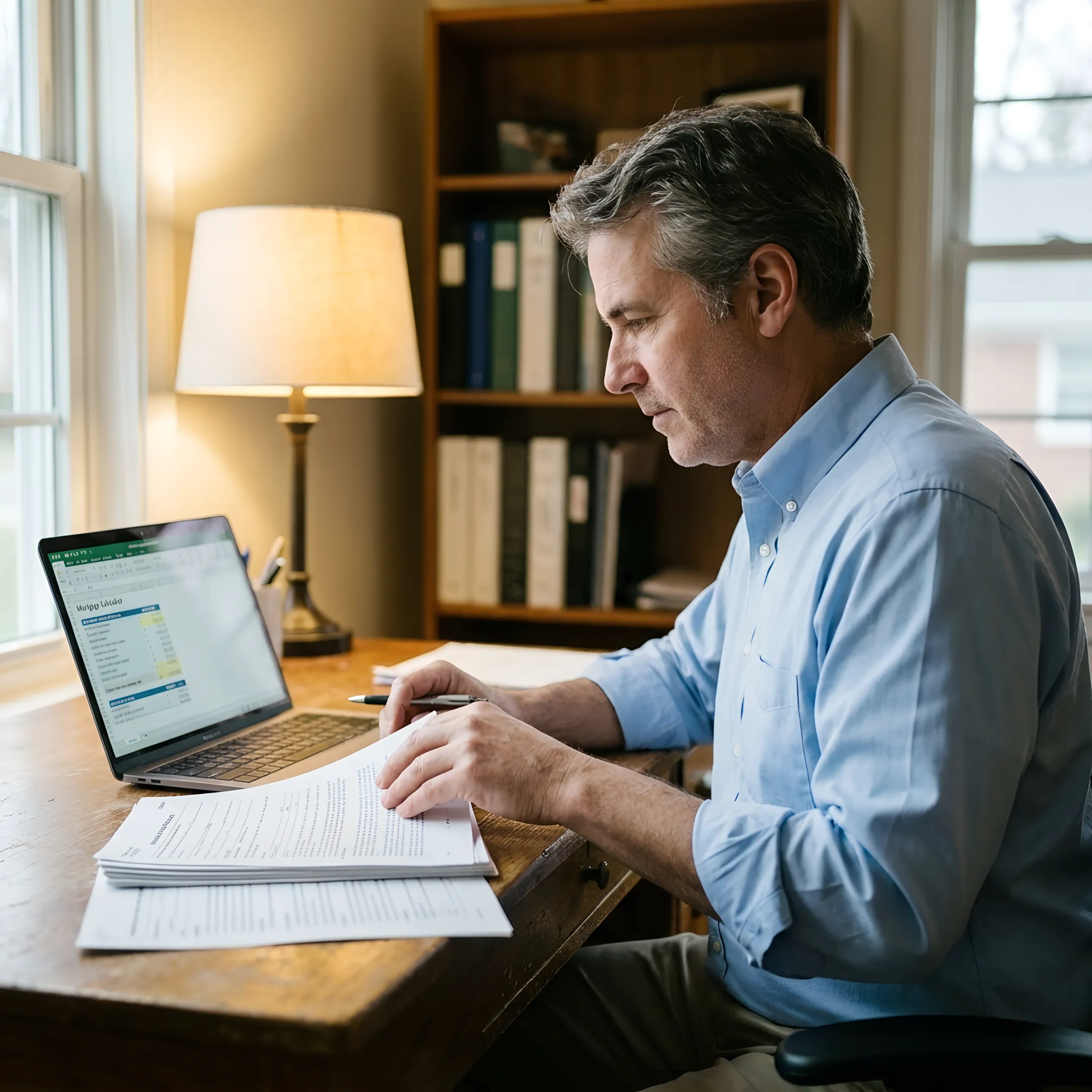 Loan officer reviewing first-time homebuyer documents