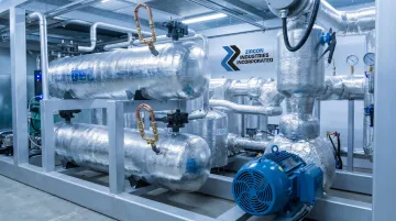 Industrial glycol cooling system in large-scale HVAC or data center facility