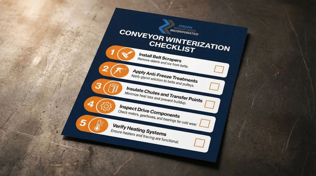 Five-step conveyor system winterization process checklist for mining operations