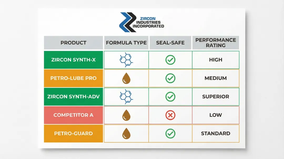 Pneumatic antifreeze lubricant comparison chart freeze point chemistry and seal compatibility