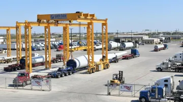 Little John Transportation Services Laredo facility 120-ton bridge crane wind component transloading