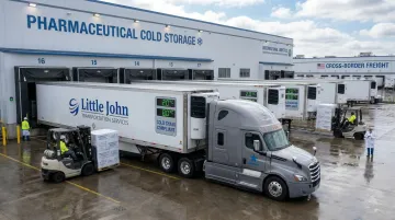 LJTS pharmaceutical cold chain reefer trailer fleet with temperature monitoring equipment