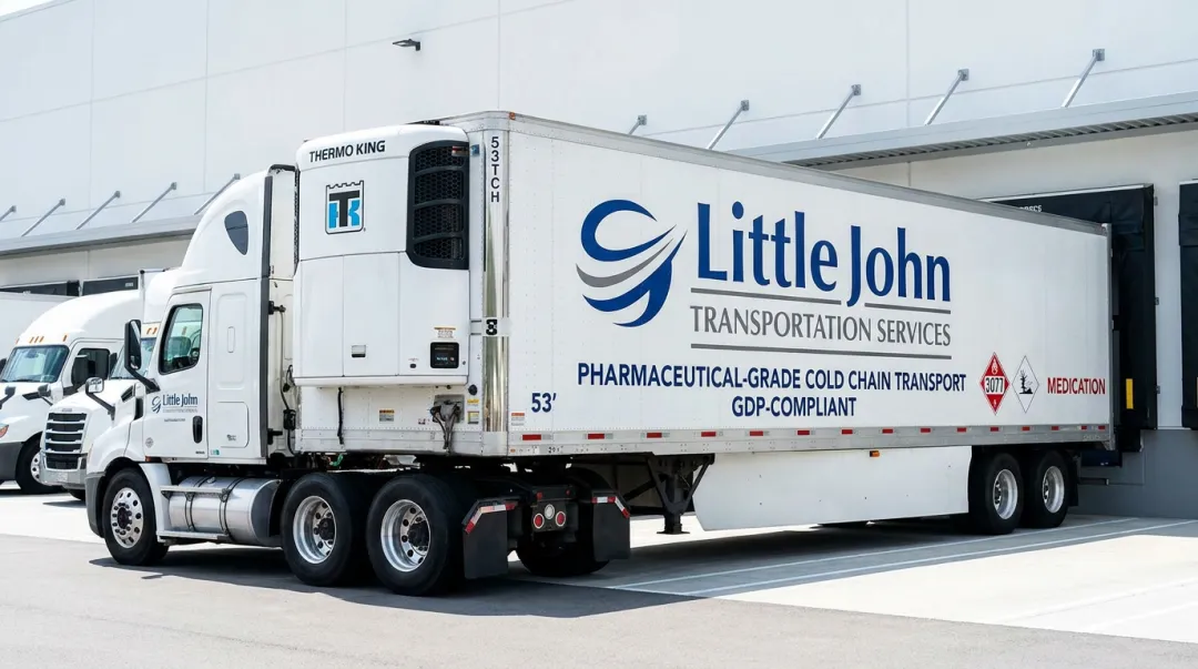Pharmaceutical grade refrigerated carrier truck with GDP compliant cold chain equipment