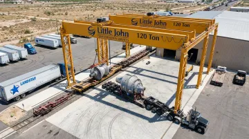Little John Transportation Laredo facility 120-ton bridge crane superload transloading operation