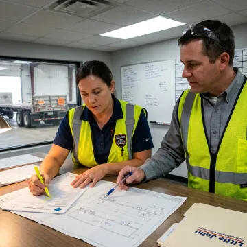 Team coordinating a chemical transloading process