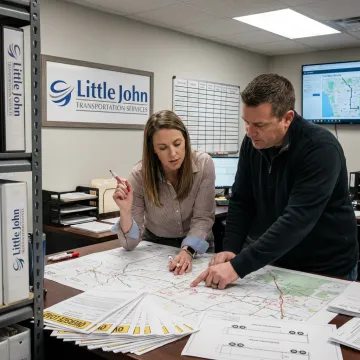 Heavy-haul coordinator planning oversized freight route