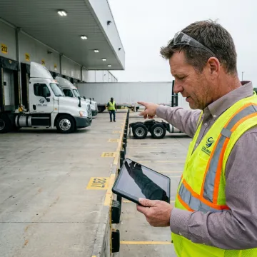 Drop trailer process at a freight yard