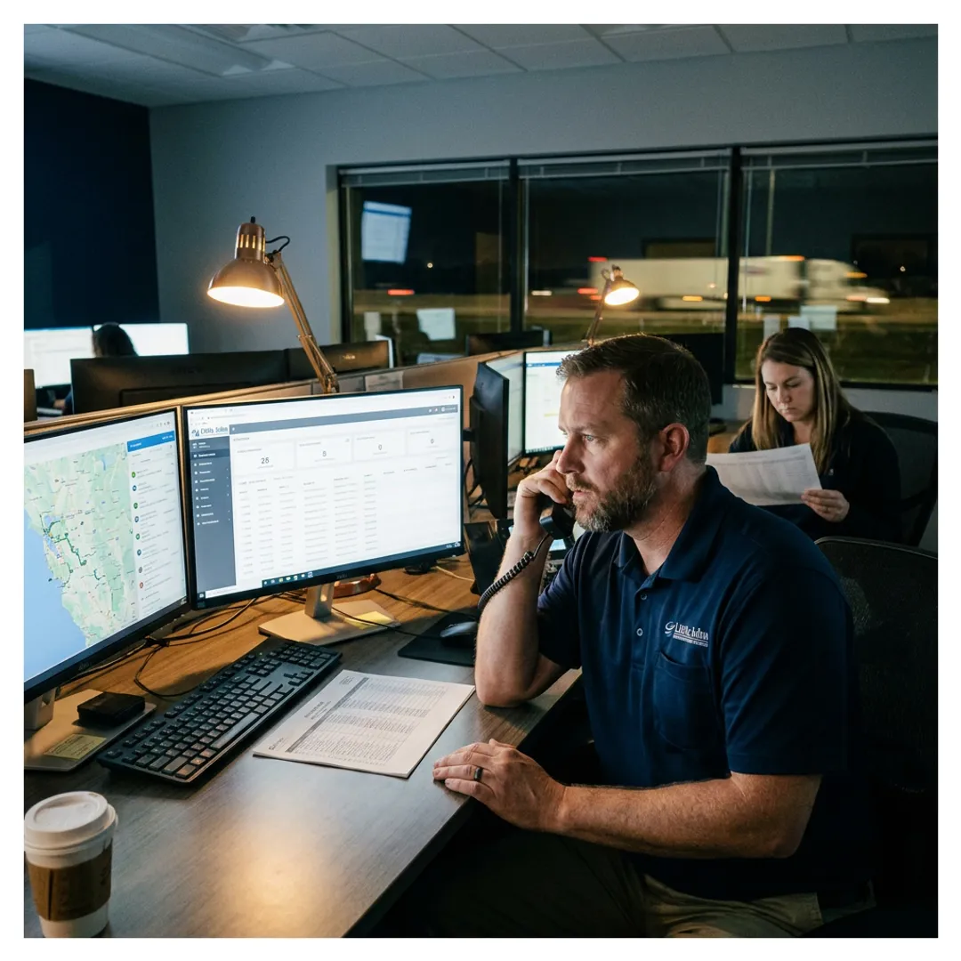 Dispatcher tracking expedited freight shipment