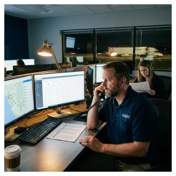 Dispatcher tracking expedited freight shipment