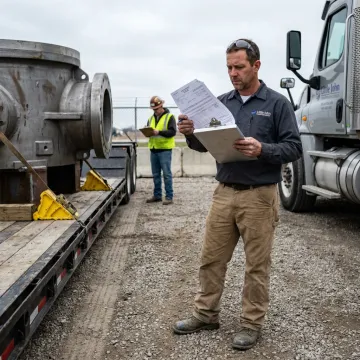 Logistics coordinator planning a heavy haul route