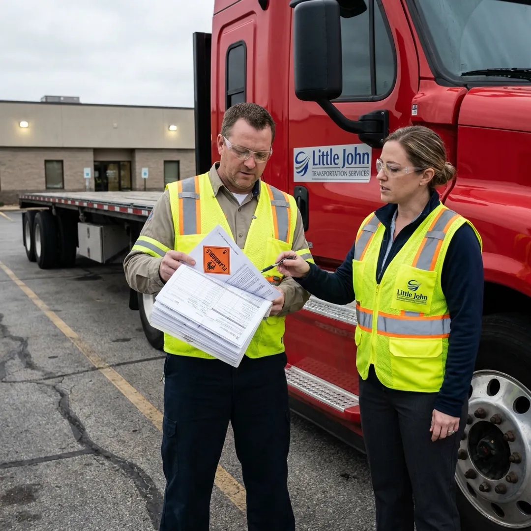 Hazmat freight planning and dispatch team