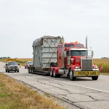 Oversized Load Trucking Services, Iowa