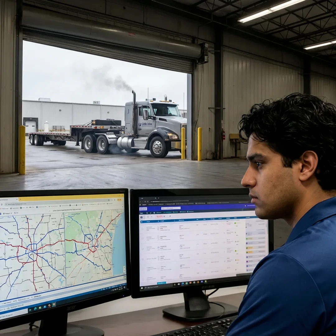 Dispatcher tracking expedited freight shipment