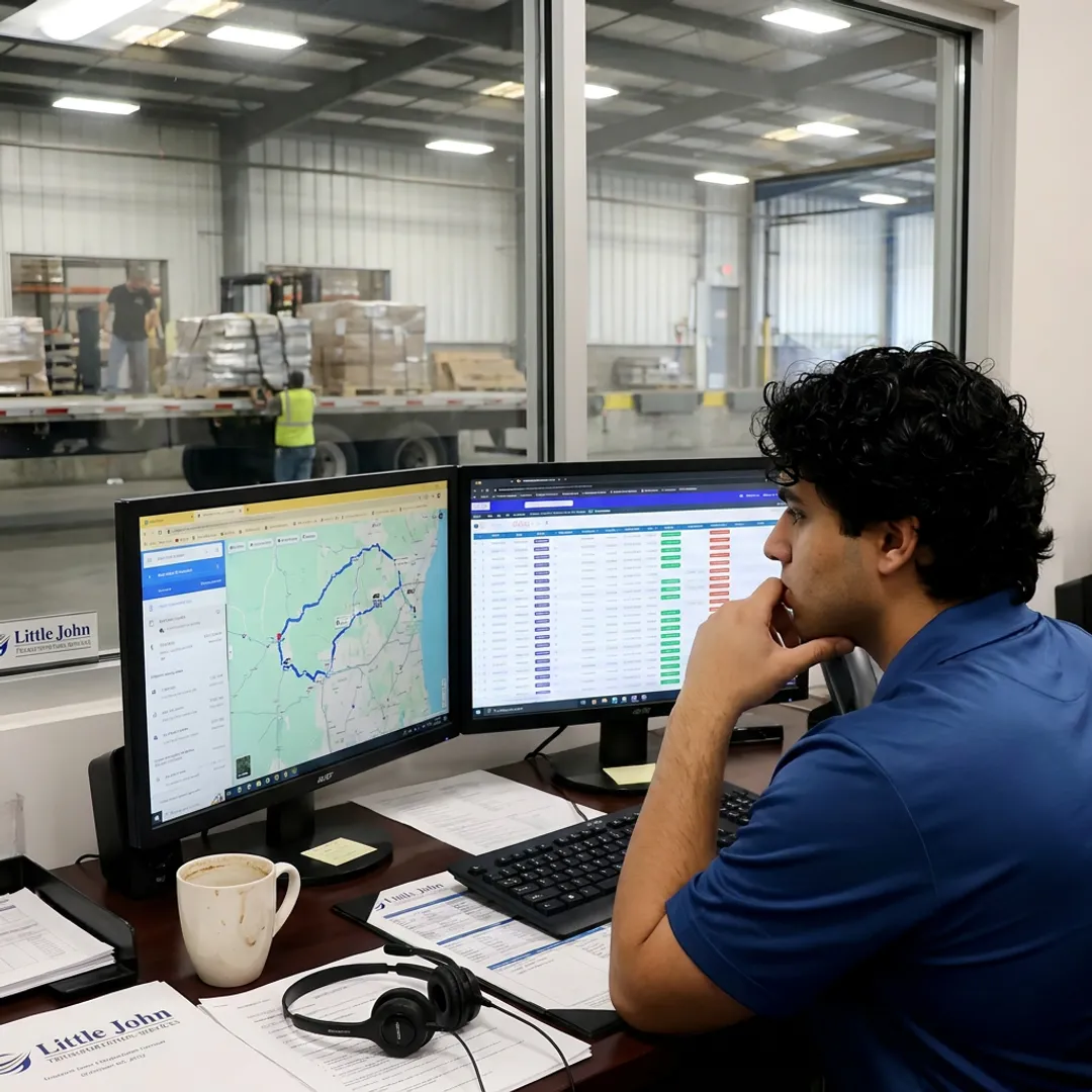 Dispatcher coordinating expedited freight shipment