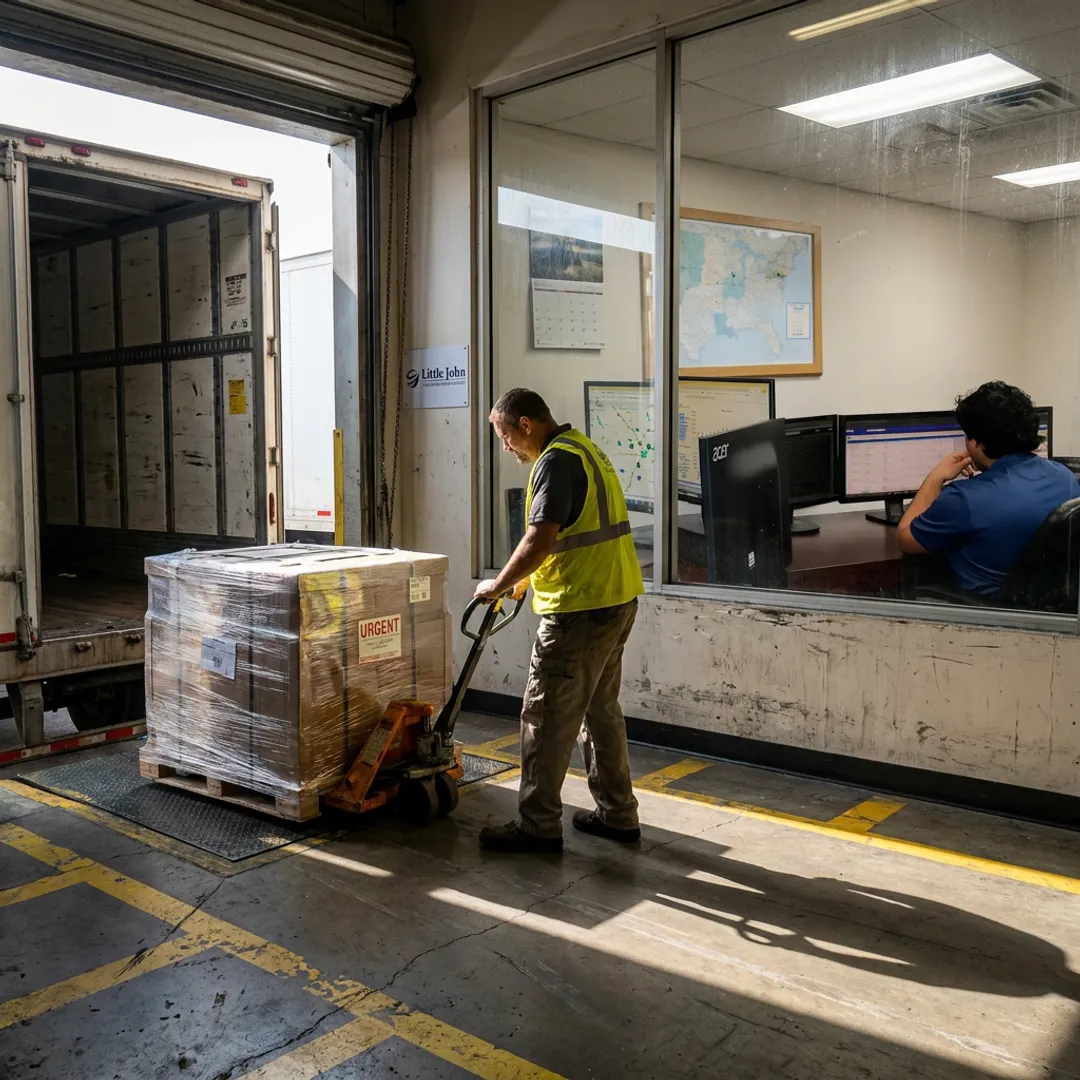 Dispatcher monitoring expedited freight shipment