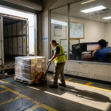 Dispatcher monitoring expedited freight shipment