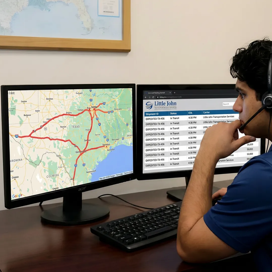 Dispatcher coordinating expedited freight shipment