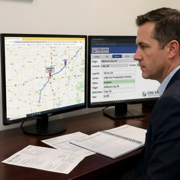Dispatcher coordinating hot shot freight route