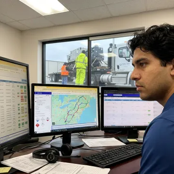 Dispatcher monitoring expedited freight shipment