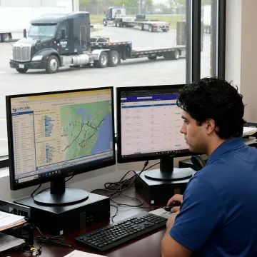 Dispatcher tracking full truckload shipments