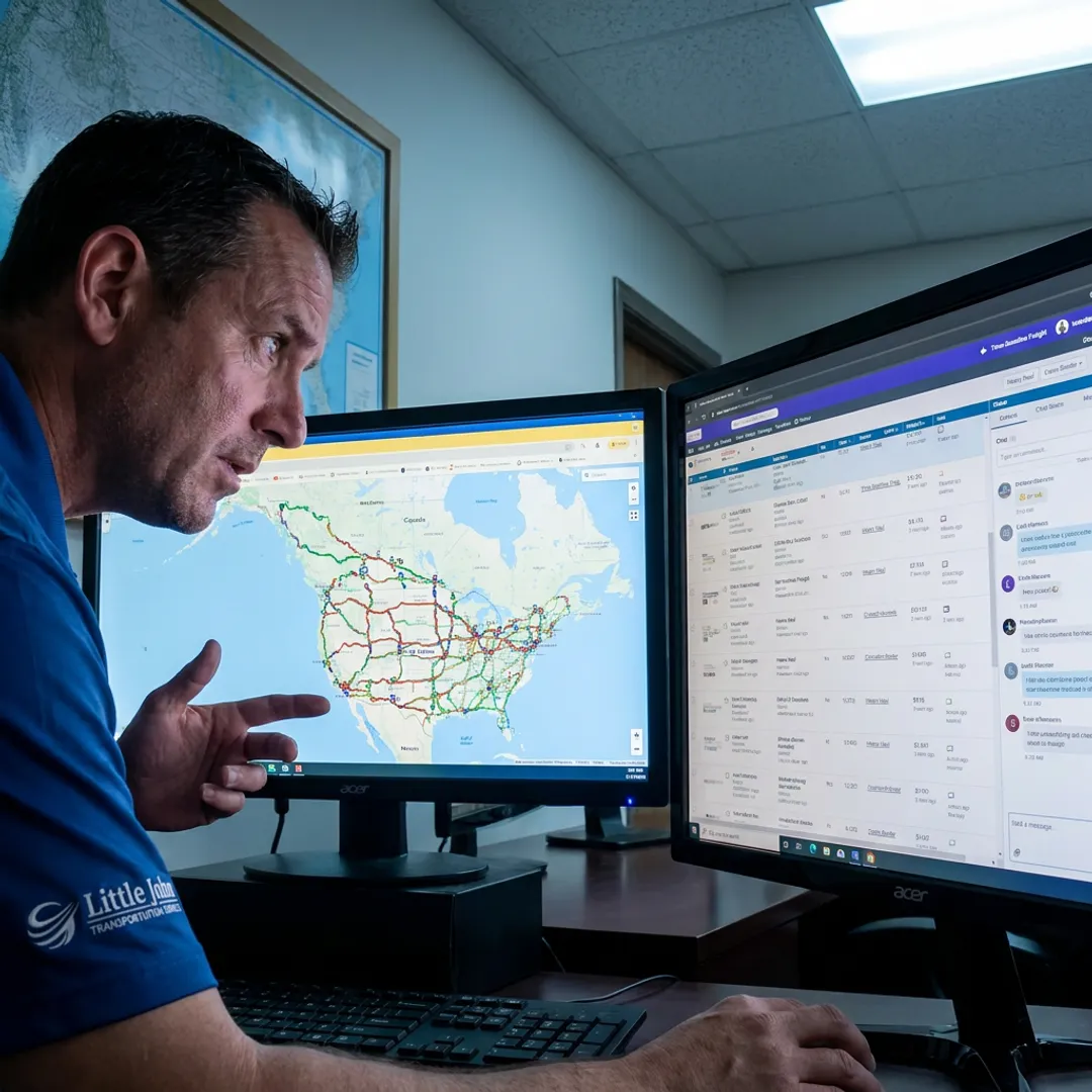 Dispatcher tracking expedited freight delivery