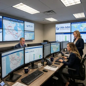 Logistics coordinator tracking intermodal and trucking shipments