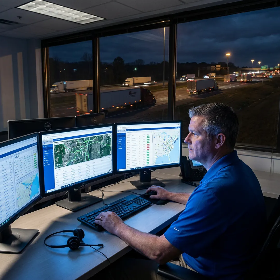 Dispatcher tracking expedited freight shipment