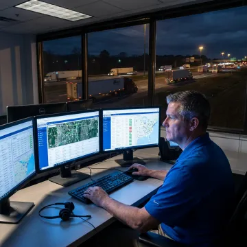 Dispatcher tracking expedited freight shipment