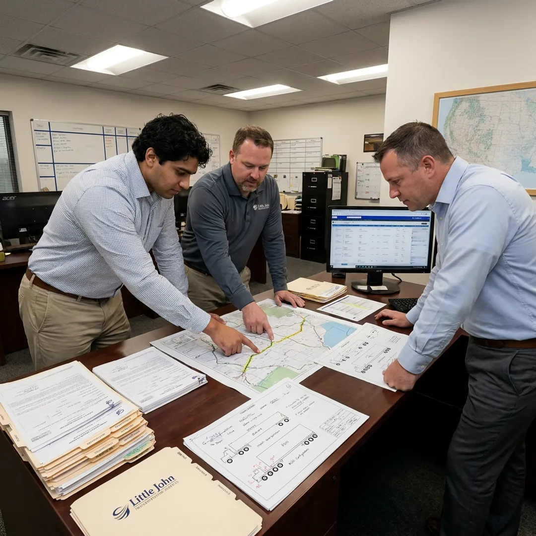 Heavy-haul route planning and trailer coordination