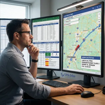 Dispatcher tracking expedited freight shipment