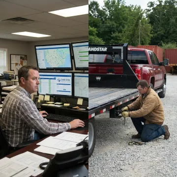 Dispatcher tracking a hot shot freight shipment