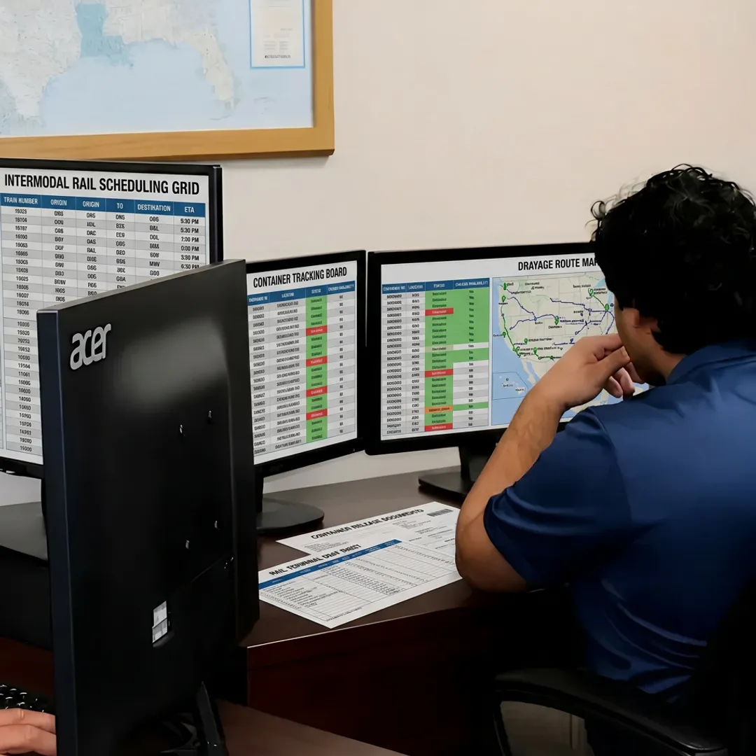 Dispatch team planning intermodal freight routes