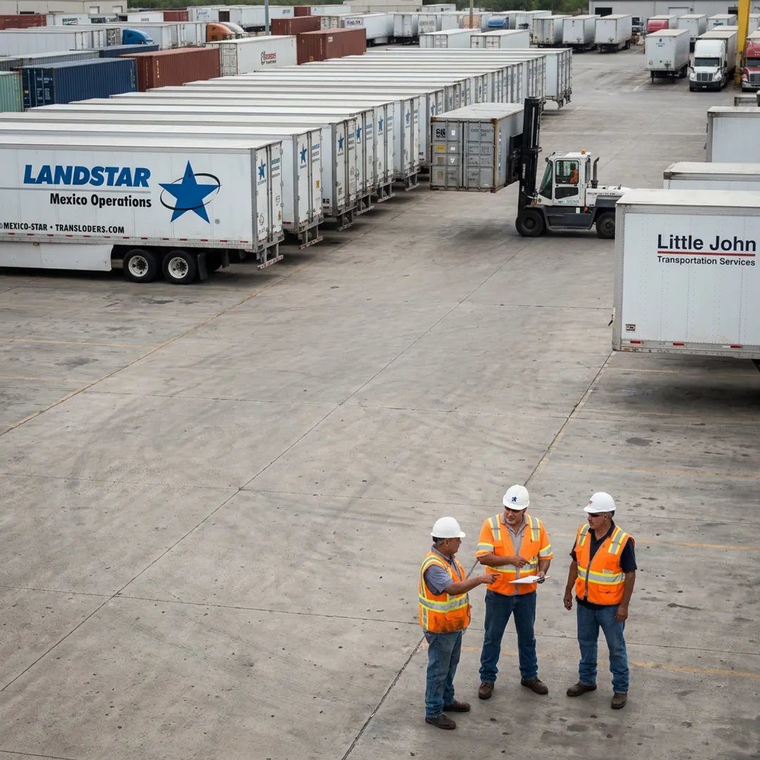 Team coordinating freight transloading