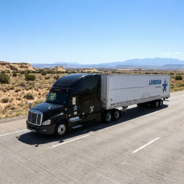 OTR truck hauling freight on a New Mexico highway