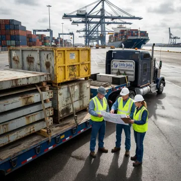 Heavy-haul team planning an oversized cargo route