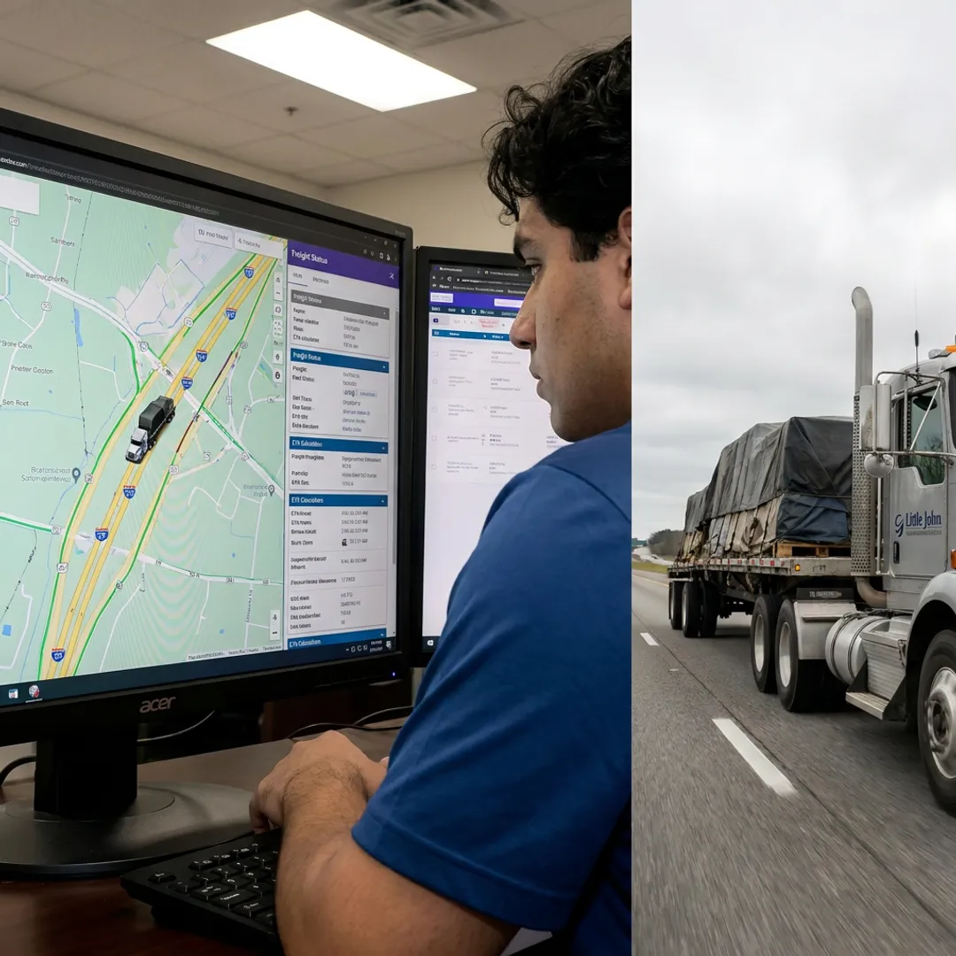Dispatcher tracking hot shot freight