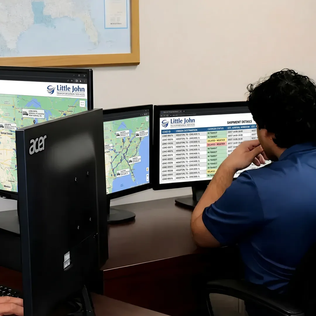 Dispatcher tracking expedited freight route