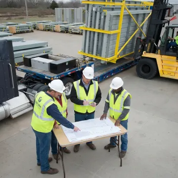 Heavy-haul team planning an oversized freight route