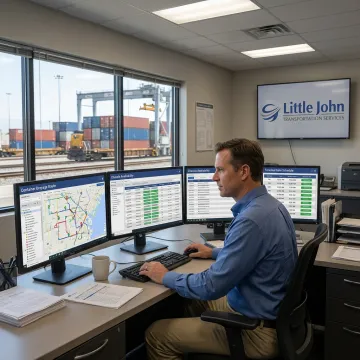 Dispatcher tracking container drayage delivery