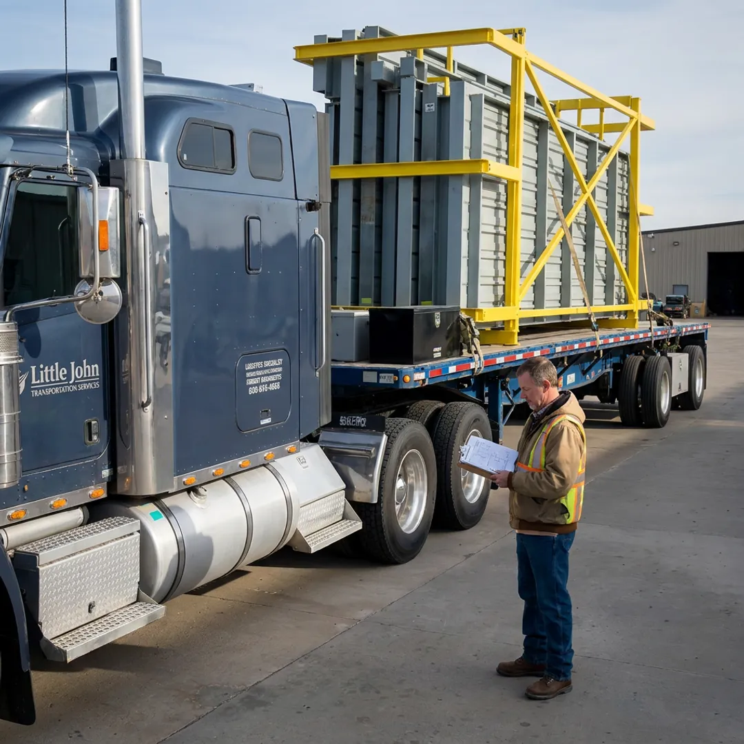 Logistics specialist coordinating specialized freight