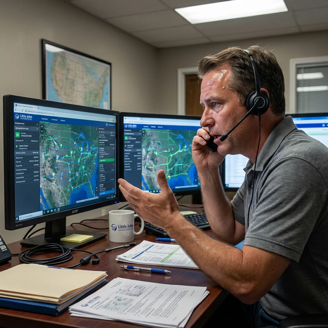 Dispatcher coordinating an expedited shipment